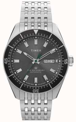 Timex мужские | погружение в уотербери | автоматический черный циферблат | браслет из нержавеющей стали TW2V24900