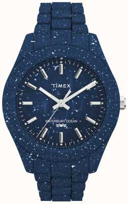 Timex Синие пластиковые часы Waterbury Ocean Spot TW2V37400