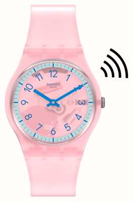 Swatch Розовая плата! унисекс розовый полупрозрачный ремешок SVHP100-5300