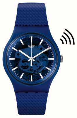 Swatch Плата за океан! синий силиконовый ремешок SVIN103-5300