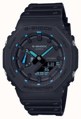 Casio G-shock 2100 утилита черная серия с синими деталями GA-2100-1A2ER