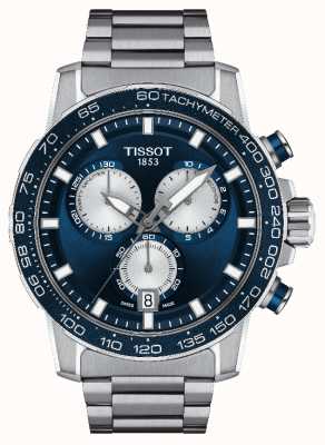 Tissot Супер спортивные синие часы с хронографом T1256171104100