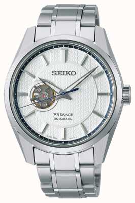 Seiko Серия Presage с острыми краями белого и синего цветов SPB309J1
