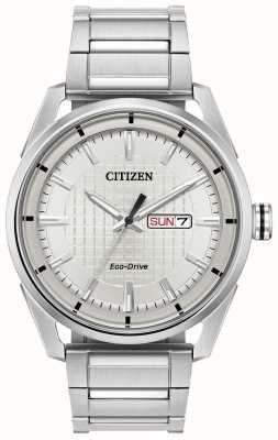 Citizen Мужские экологически чистые часы с браслетом из нержавеющей стали на солнечной энергии AW0080-57A