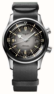 LONGINES Часы Legend diver с серым тканевым ремешком L37744702