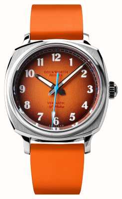 Duckworth Prestex Verimatic (39 мм) циферблат оранжевого дымчатого цвета / оранжевая резина D891-05-OR