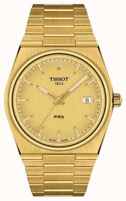 Tissot пр. 40 205 | золотой циферблат | стальной браслет с золотым напылением T1374103302100