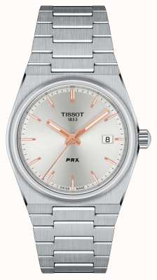 Tissot Prx 40 205 35 мм серебро/розовое золото T1372101103100