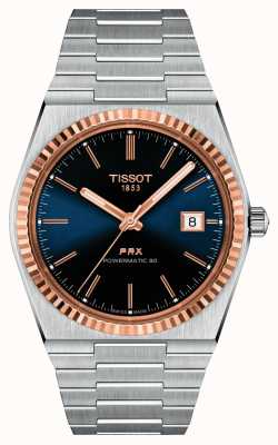 Tissot T-gold prx 40 205 | 40 мм | синий циферблат | нержавеющая сталь T9314074104100