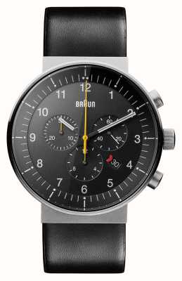 Braun Мужские часы bn0095 престиж с хронографом на черном кожаном ремешке BN0095SLG