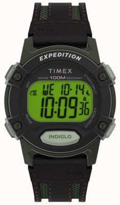 Timex мужские | экспедиция | цифровой | черный кожаный ремешок TW4B24400