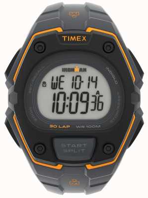 Timex Мужские часы Ironman с цифровым дисплеем, черные и оранжевые TW5M48500