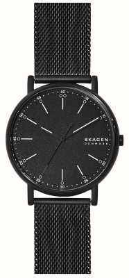 Skagen Мужские часы Signatur, черные, монохромные, миланские сетчатые часы SKW6579