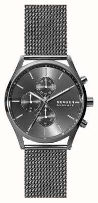 Skagen Мужские часы с хронографом в кобуре серые SKW6608