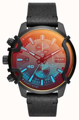 Diesel Черные кожаные часы с хронографом Griffed DZ4519