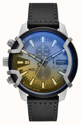 Diesel Мужские наручные часы с хронографом на черном кожаном ремешке DZ4584