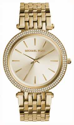 Michael Kors Часы Darci с золотыми кристаллами и безелем MK3191