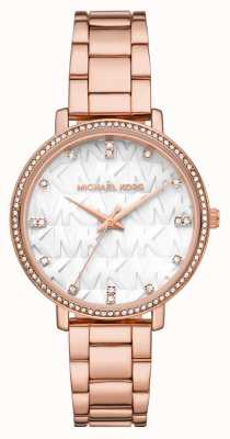 Michael Kors Женские часы с кристаллами из розового золота с циферблатом pyper MK4594