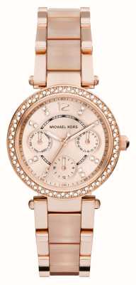 Michael Kors Женские часы Parker 33 мм с оттенком розового и розового золота MK6110