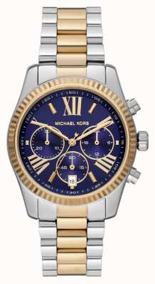 Michael Kors Женские часы с хронографом Lexington с синим циферблатом MK7218