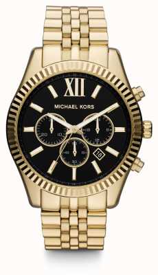 Michael Kors Мужские часы lexington золотисто-черного цвета MK8286