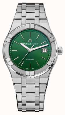 Maurice Lacroix Кварцевые часы Aikon 40 мм с зеленым циферблатом AI1108-SS002-630-1