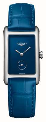 LONGINES Часы Dolcevita с синим циферблатом и синим кожаным ремешком L55124902