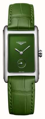 LONGINES Часы Dolcevita с зеленым циферблатом и зеленым кожаным ремешком L55124602