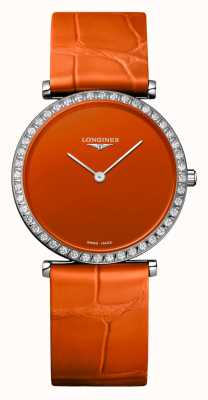 LONGINES La grande classique de longines оранжевый циферблат с бриллиантовым безелем L45230922