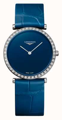 LONGINES Безель с синим циферблатом La grande classique de Longines с бриллиантами L45230902