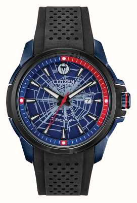 Citizen Черные каучуковые часы Marvel Spiderman Eco-Drive AW1156-01W