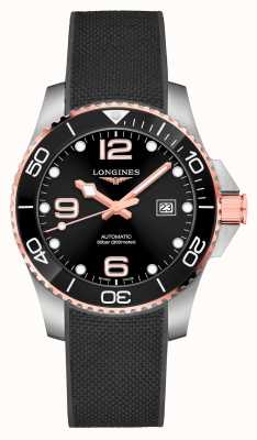 LONGINES Автоматические часы Hydroconquest 43 мм из розового золота и черного цвета L37823589