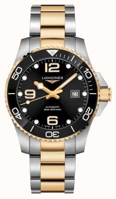 LONGINES Автоматические двухцветные часы Hydroconquest диаметром 43 мм с черным циферблатом L37823567