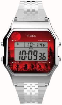 Timex Цифровые часы T80 x Stranger Things 34 мм из нержавеющей стали TW2V50900