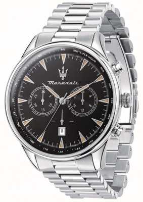 Maserati мужская традиция | черный циферблат хронографа | браслет из нержавеющей стали R8873646004