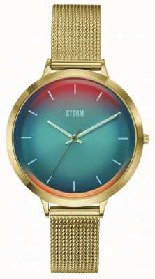 STORM Золотые бирюзовые часы Mini Styro 47516/GD/TUR