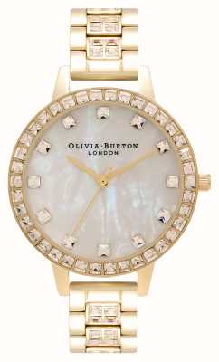 Olivia Burton Часы Treasure с полуциферблатом и золотым браслетом OB16MOP33