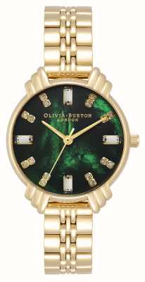 Olivia Burton женские | золотой браслет | зеленый циферблат OB16DC02