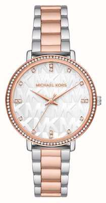 Michael Kors женские | пипер | циферблат из белого камня | браслет из двухцветной стали MK4667