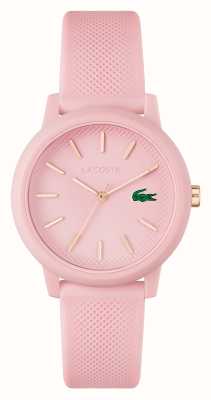 Lacoste 12.12 | розовый циферблат | часы с розовым полимерным ремешком 2001213