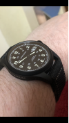 Customer picture of Hamilton Автоматические часы из титана цвета хаки *трансформеры - 2014* (42 мм), черный циферблат/черный синтетический ремешок H70575733